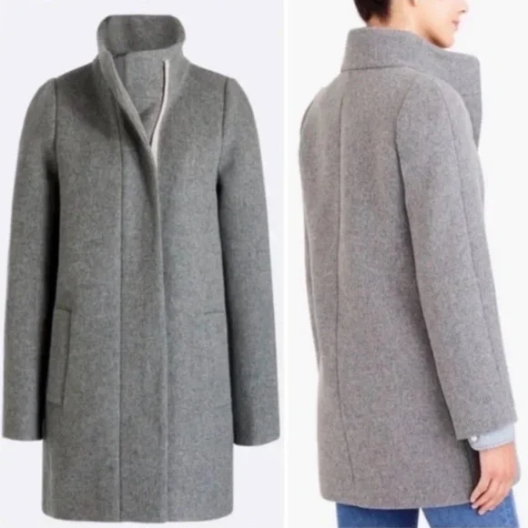 J. CREW MERCANTILE City Coat in Grey Size 2 - Picture 2 of 12